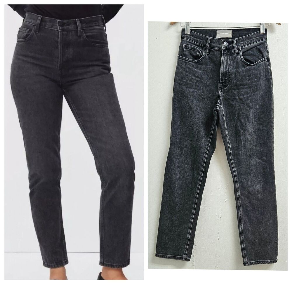 Everlane Jeans Women size 25 Regular Black The Cheeky Jean